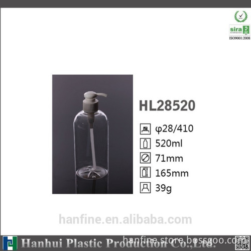Best selling /500ml plastic pump bottle for shampoo/PET